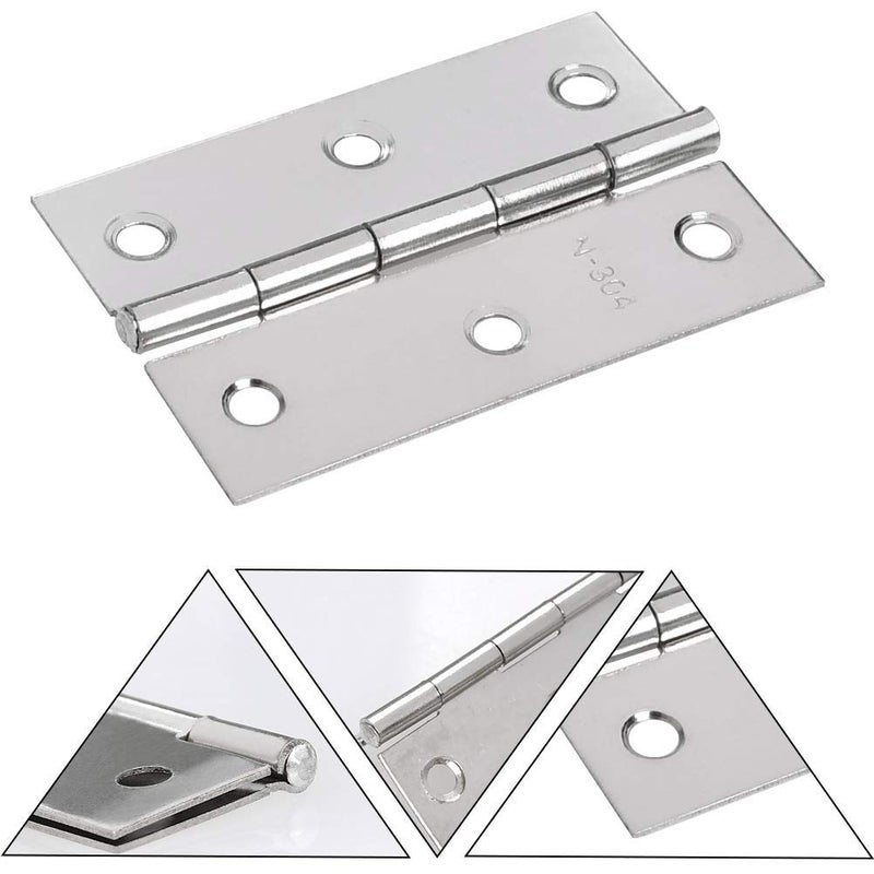 FOCCTS 18 Pack Folding Door Hinges, 2 x 3 inch Stainless Steel Square Butt Hinges for Home Furniture Hardware Closet Door with Enough Screw - Image 4